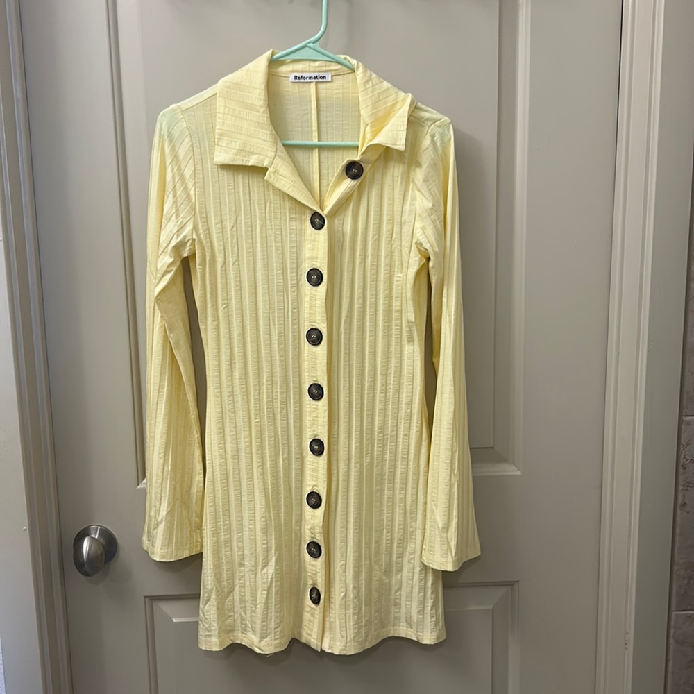 Medium yellow Reformation dress, never worn